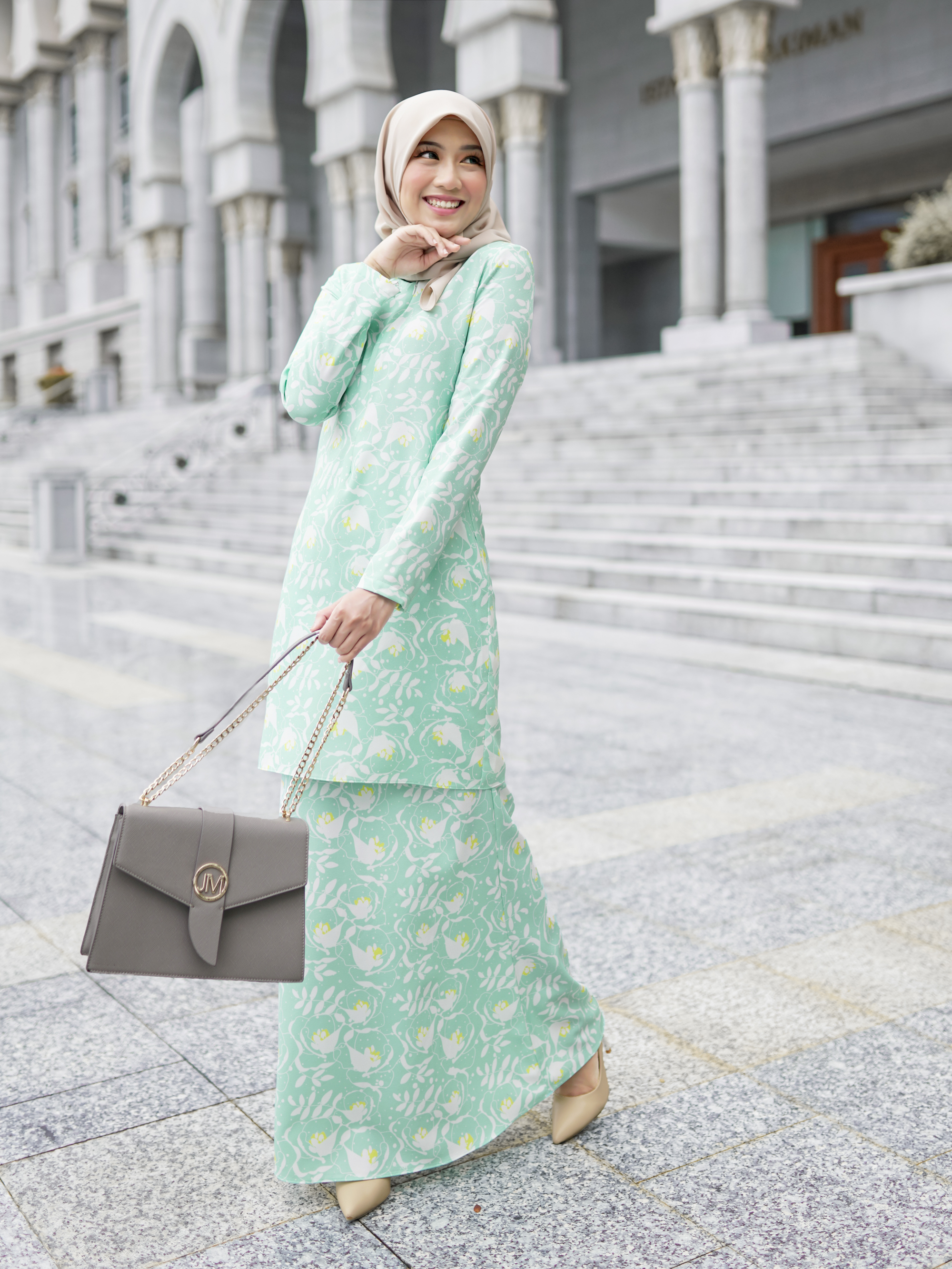 Baju kurung mint deals green online